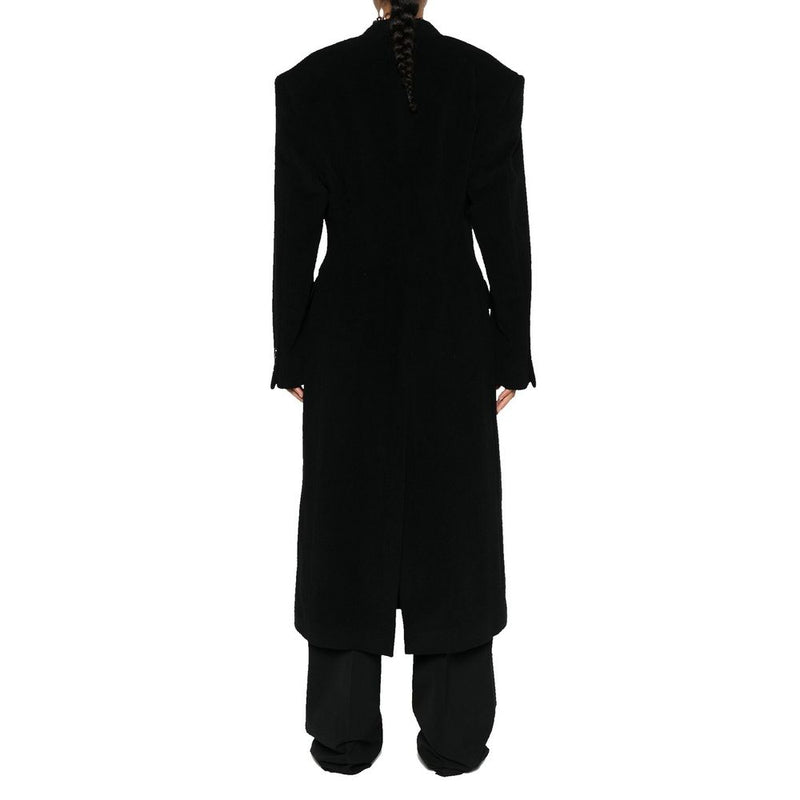 Cashmere And Wool Cinched Coat Balenciaga