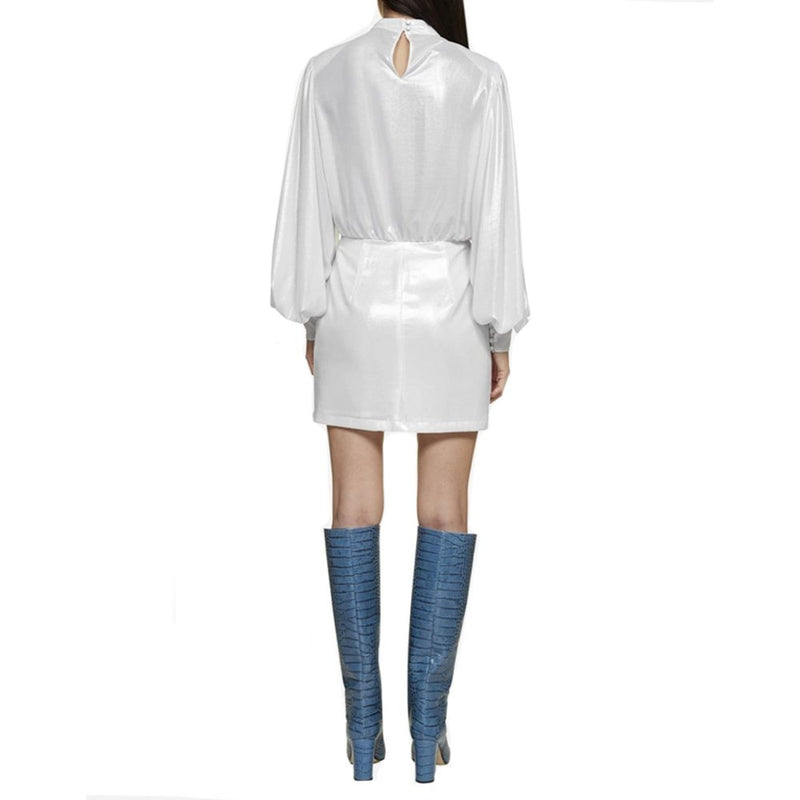 Abelia Laminated Mini Dress BLANCA VITA