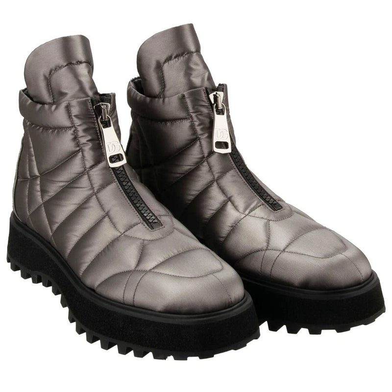 Gray Nylon Boot Dolce & Gabbana