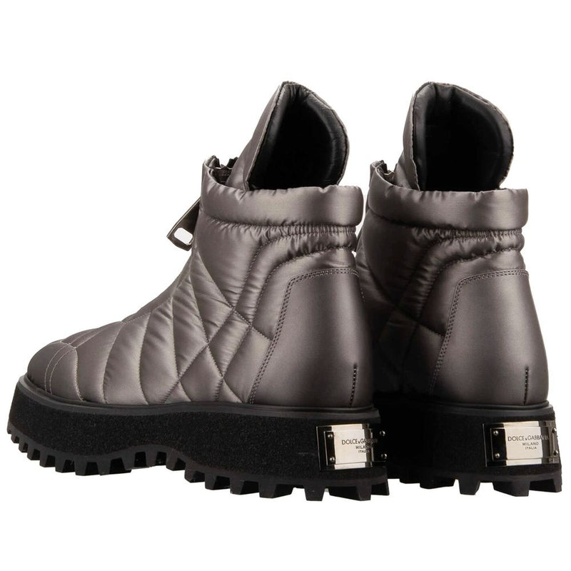 Gray Nylon Boot Dolce & Gabbana