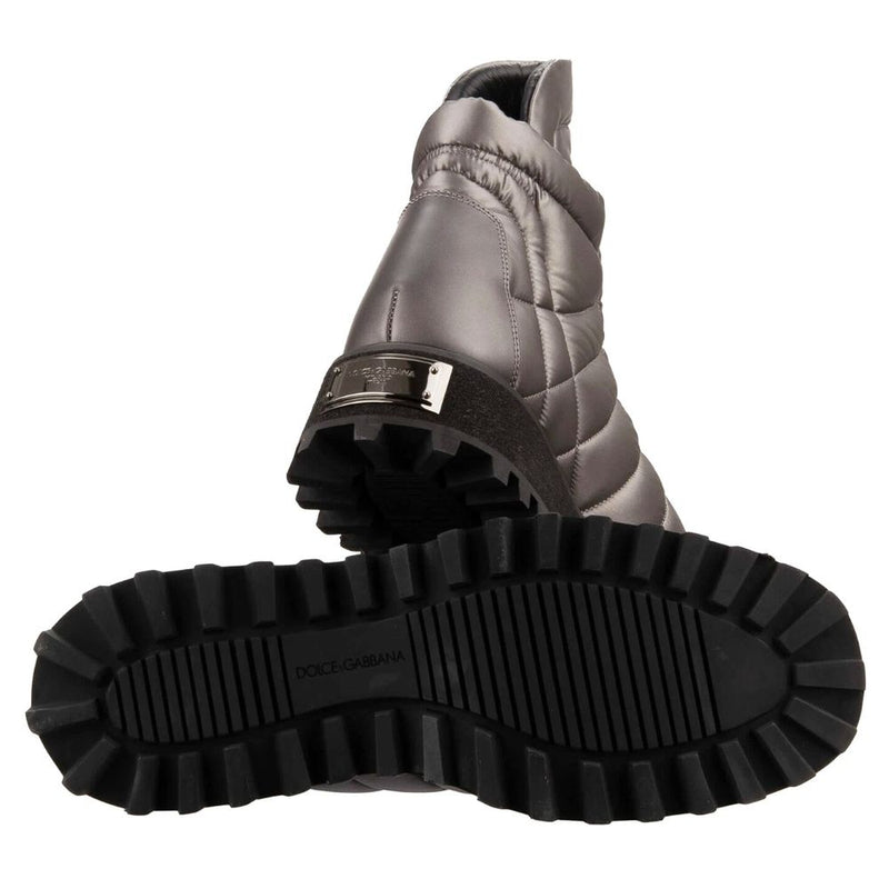 Gray Nylon Boot Dolce & Gabbana