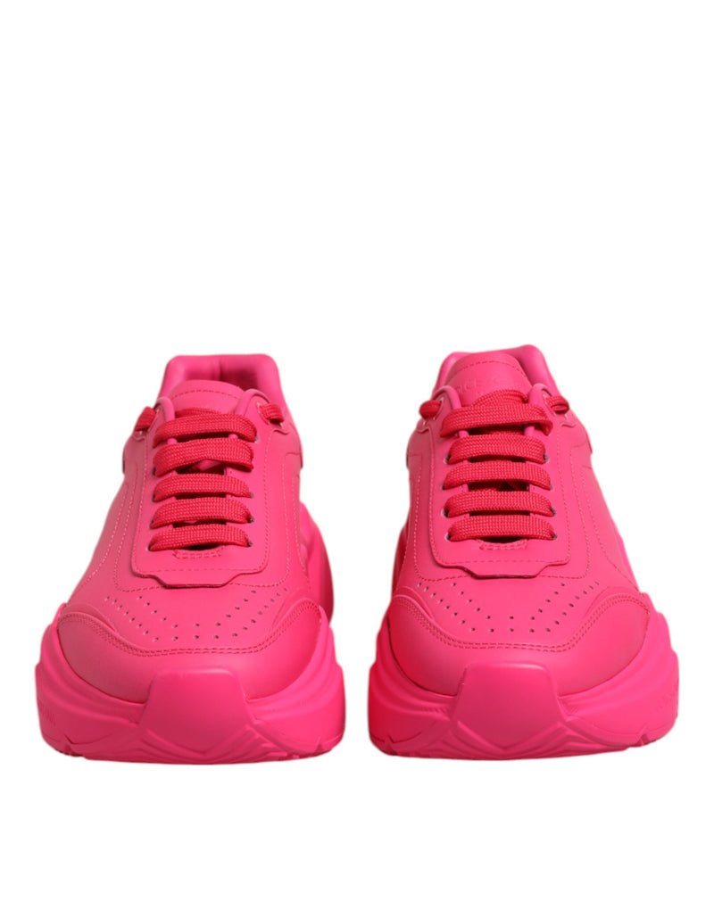 Pink Leather Daymaster Low Top Sneakers Shoes Dolce & Gabbana
