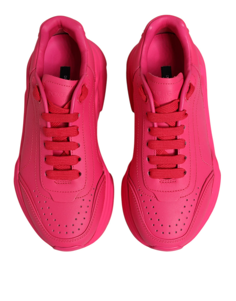 Pink Leather Daymaster Low Top Sneakers Shoes Dolce & Gabbana