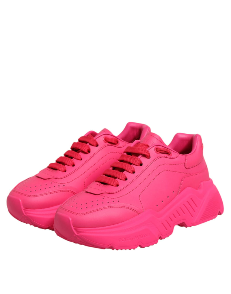 Pink Leather Daymaster Low Top Sneakers Shoes Dolce & Gabbana