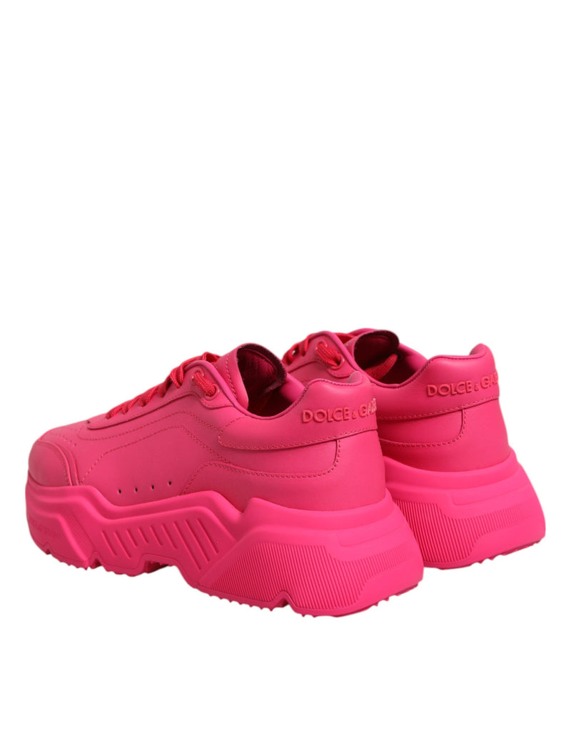 Pink Leather Daymaster Low Top Sneakers Shoes Dolce & Gabbana