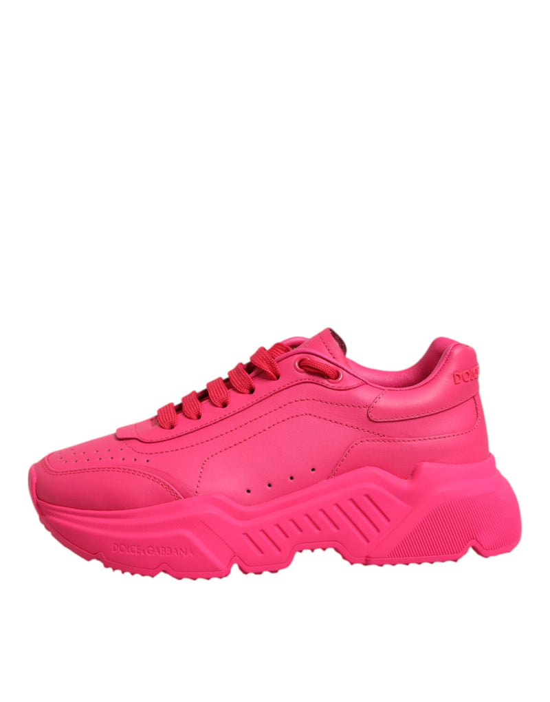 Pink Leather Daymaster Low Top Sneakers Shoes Dolce & Gabbana
