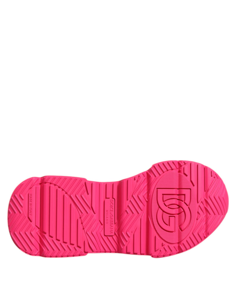 Pink Leather Daymaster Low Top Sneakers Shoes Dolce & Gabbana