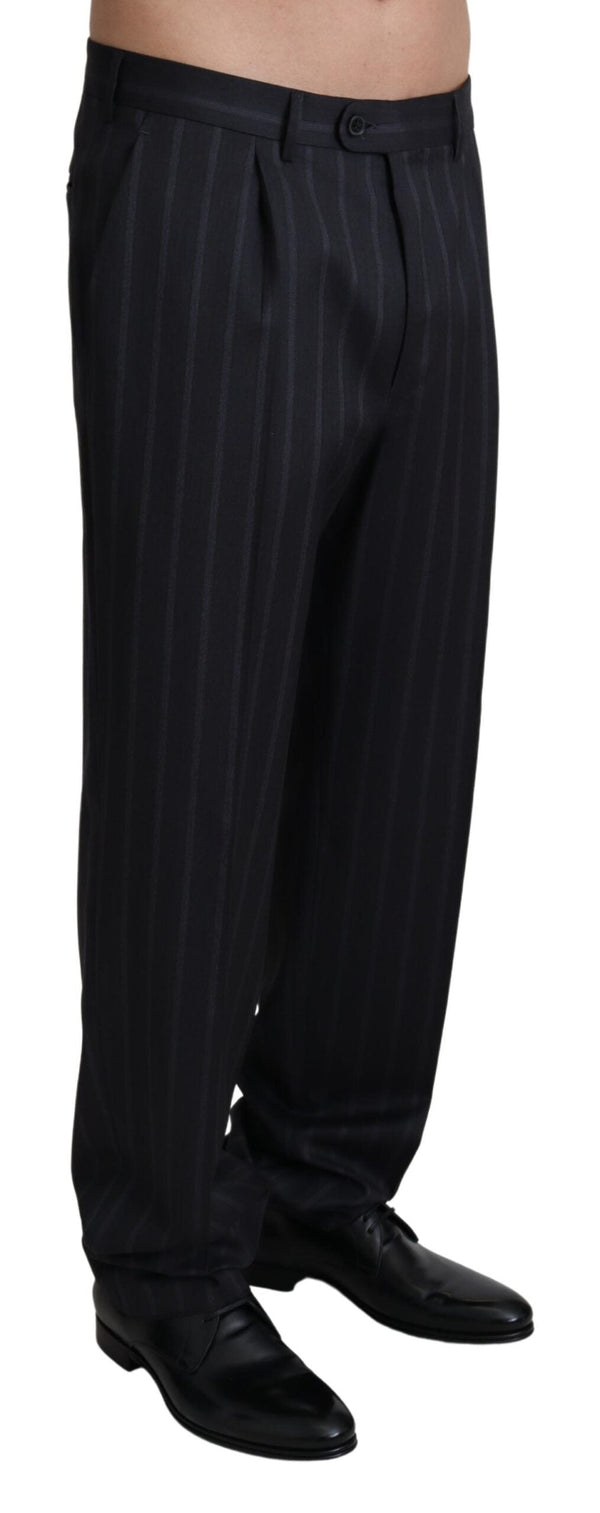 Gray Wool Blend Formal Trousers Pants Dolce & Gabbana