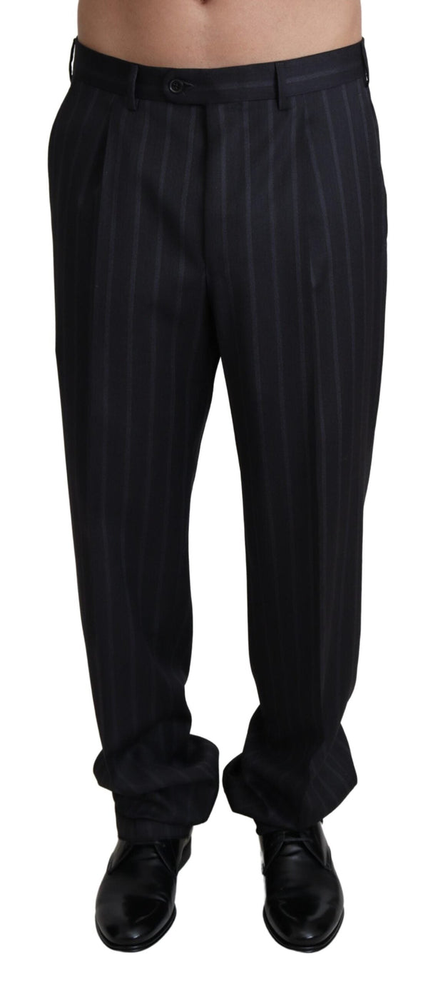 Gray Wool Blend Formal Trousers Pants Dolce & Gabbana