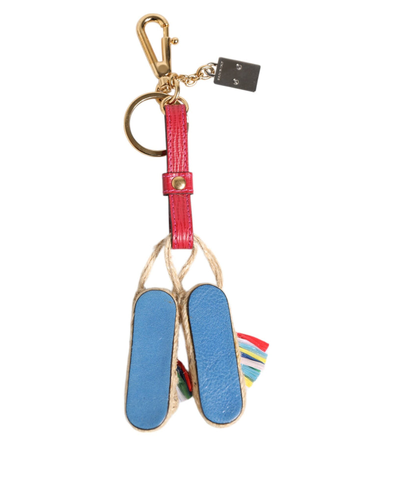 Red Yellow Mini Espadrille Style Charm Keychain Keyring Dolce & Gabbana