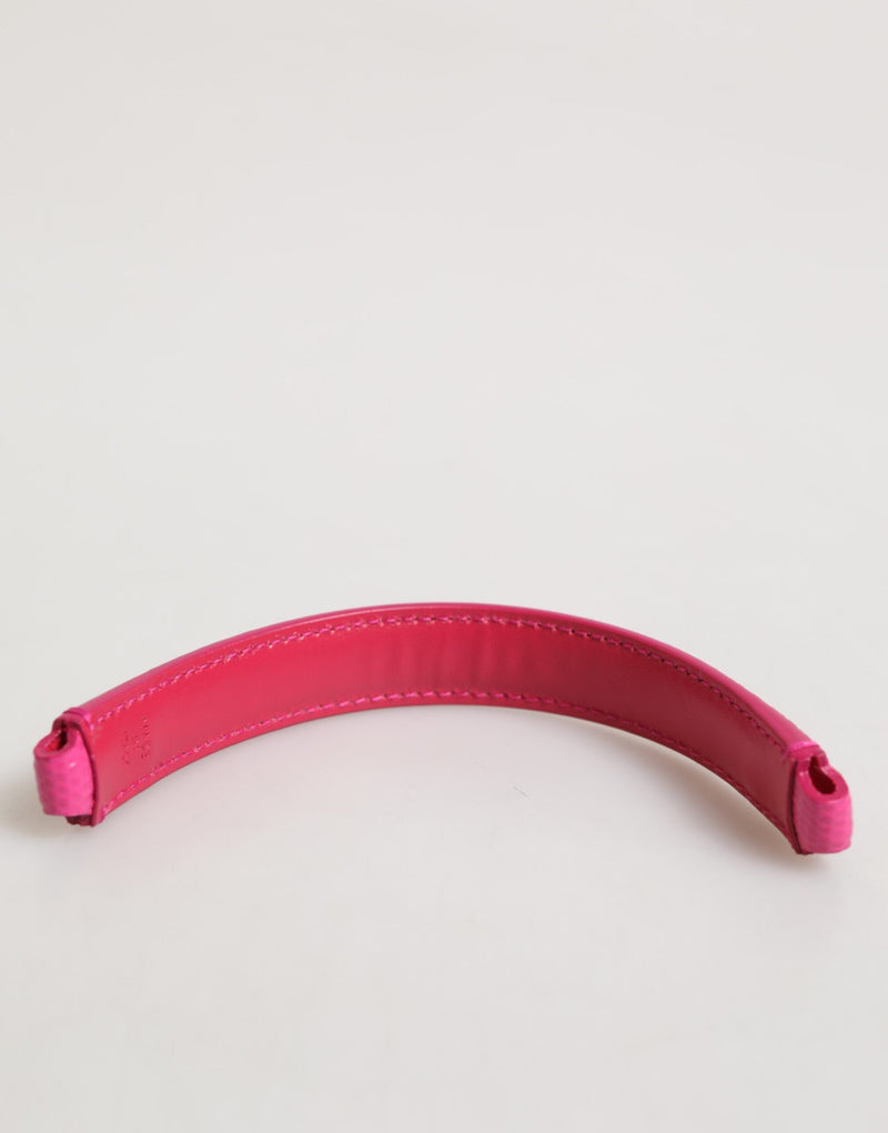 Pink Embellished Leather Bag Handle Women Shoulder Strap Dolce & Gabbana