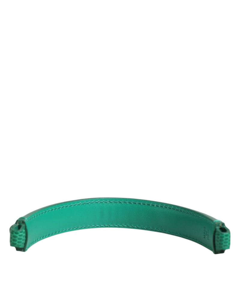Green Embellished Leather Bag Handle Women Shoulder Strap Dolce & Gabbana