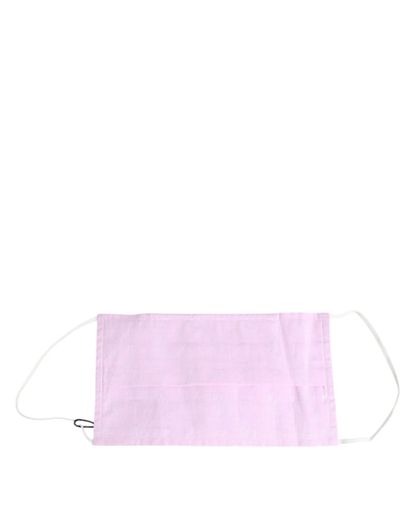 Pink Cotton Logo Elastic Ear Strap Face Mask Dolce & Gabbana