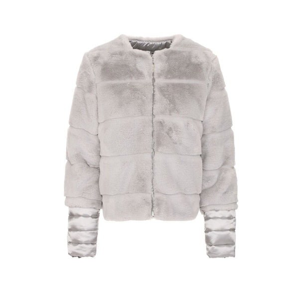 Gray Polyester Jackets & Coat Maison Espin