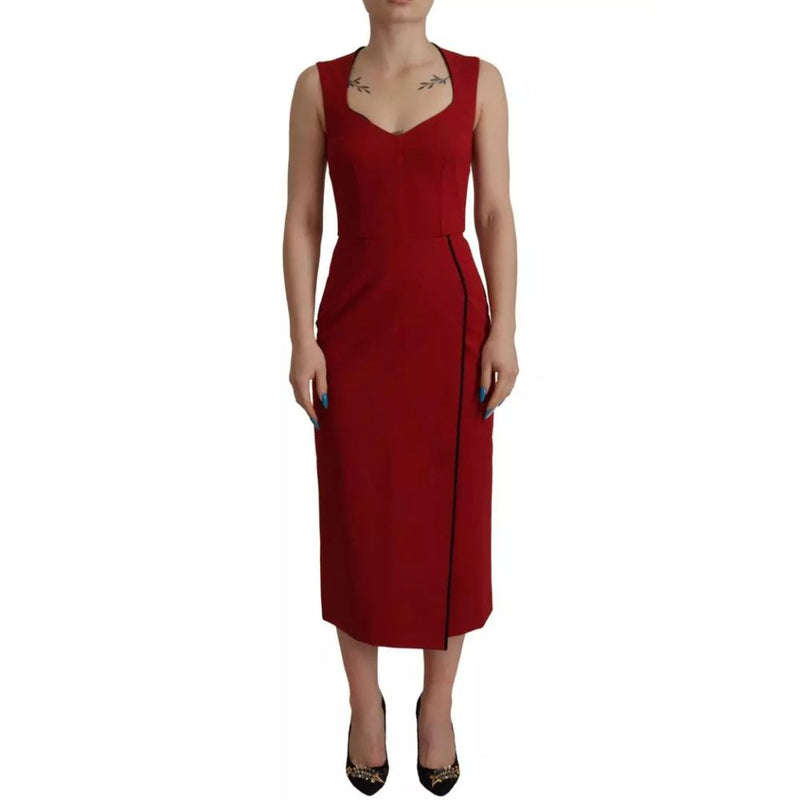 Red Viscose Dress Dolce & Gabbana
