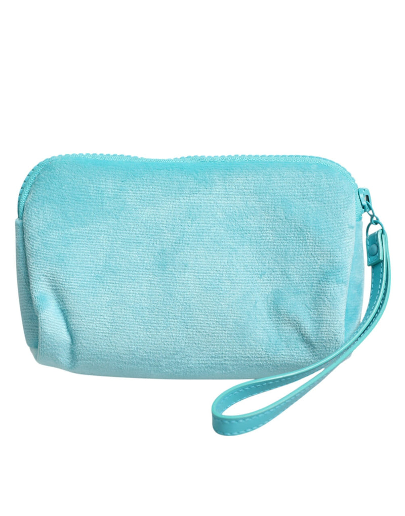 Light Blue Solid Logo Clutch Sunglasses Holder Pouch Bag Dolce & Gabbana
