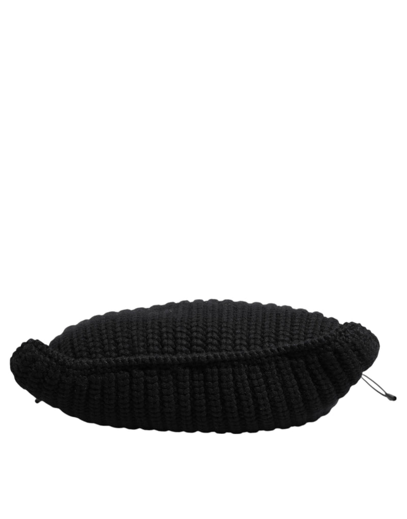 Black Cashmere Knitted Leather Shoulder Women Borse Bag Dolce & Gabbana