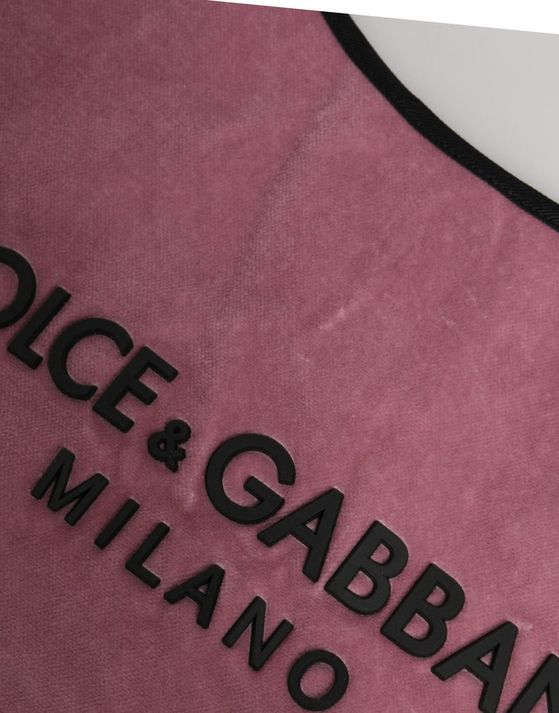 Pink Cotton Velvet DG MILANO Shoulder Shopping Borse Bag Dolce & Gabbana