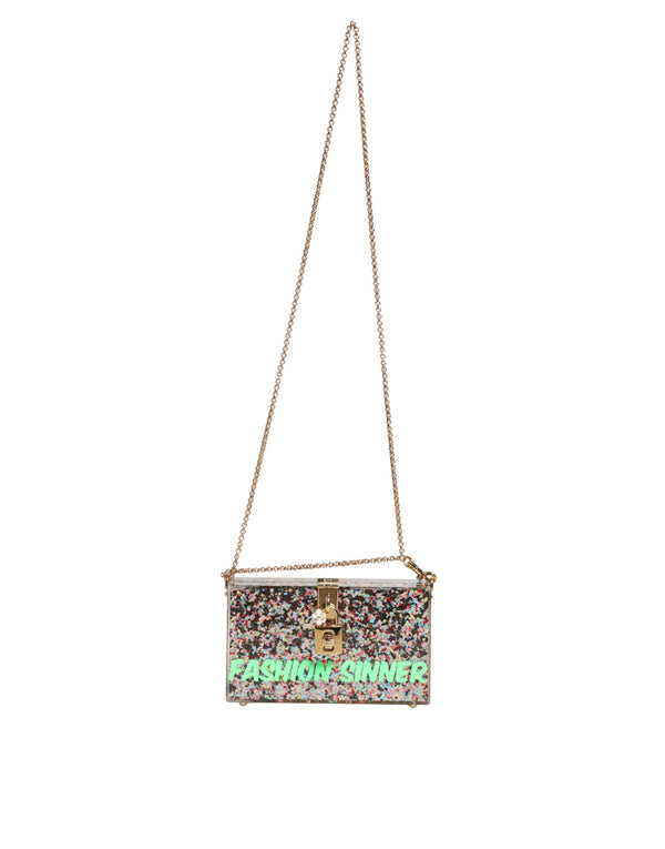 Multicolor PurseBox Fashion Sinner Glitter Crossbody Bag Dolce & Gabbana