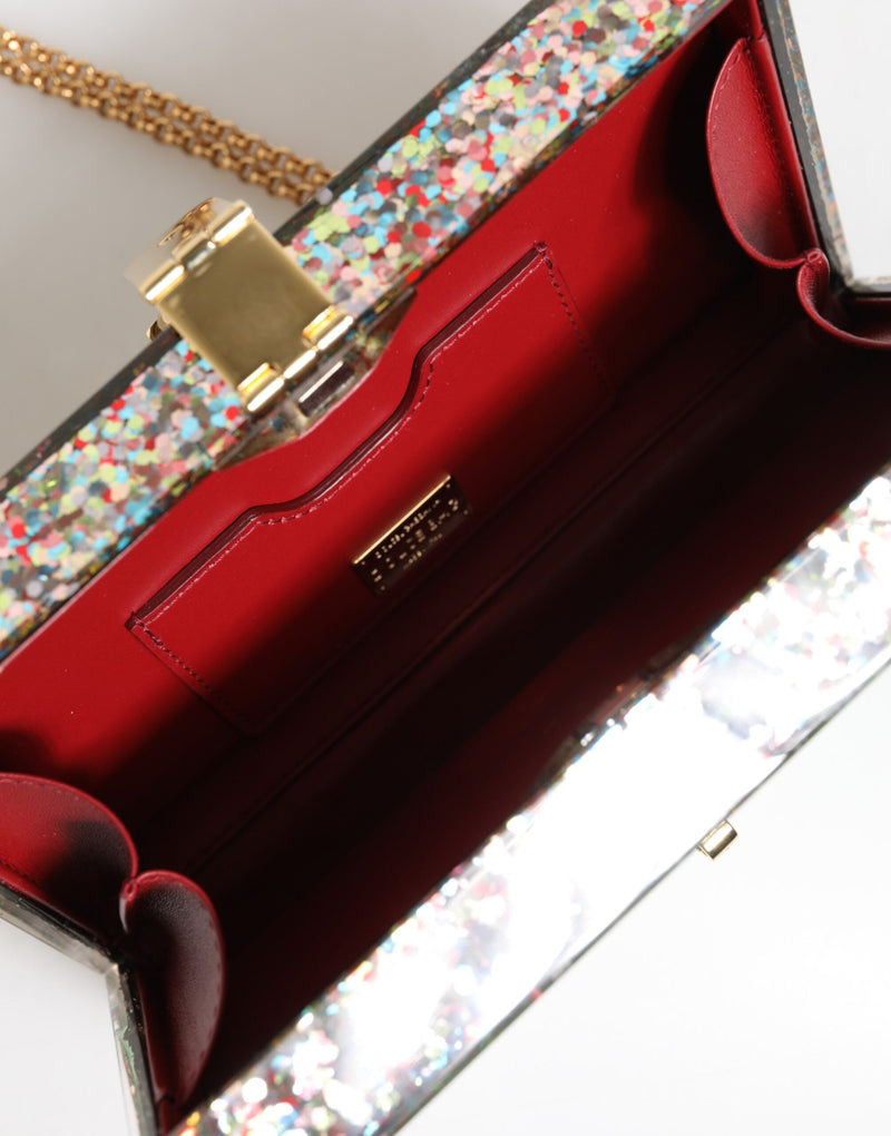 Multicolor PurseBox Fashion Sinner Glitter Crossbody Bag Dolce & Gabbana