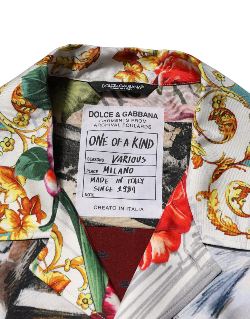 Multicolor Shell Print Hawaii Casual Shirt Dolce & Gabbana
