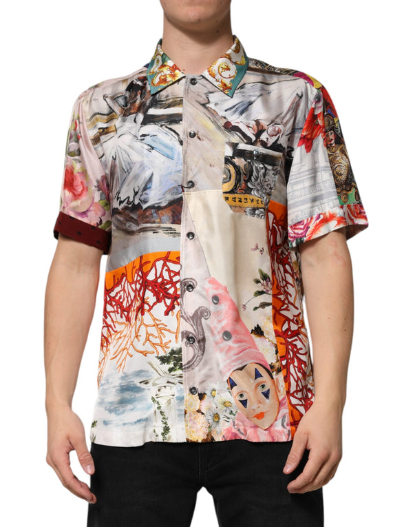 Multicolor Shell Print Hawaii Casual Shirt Dolce & Gabbana