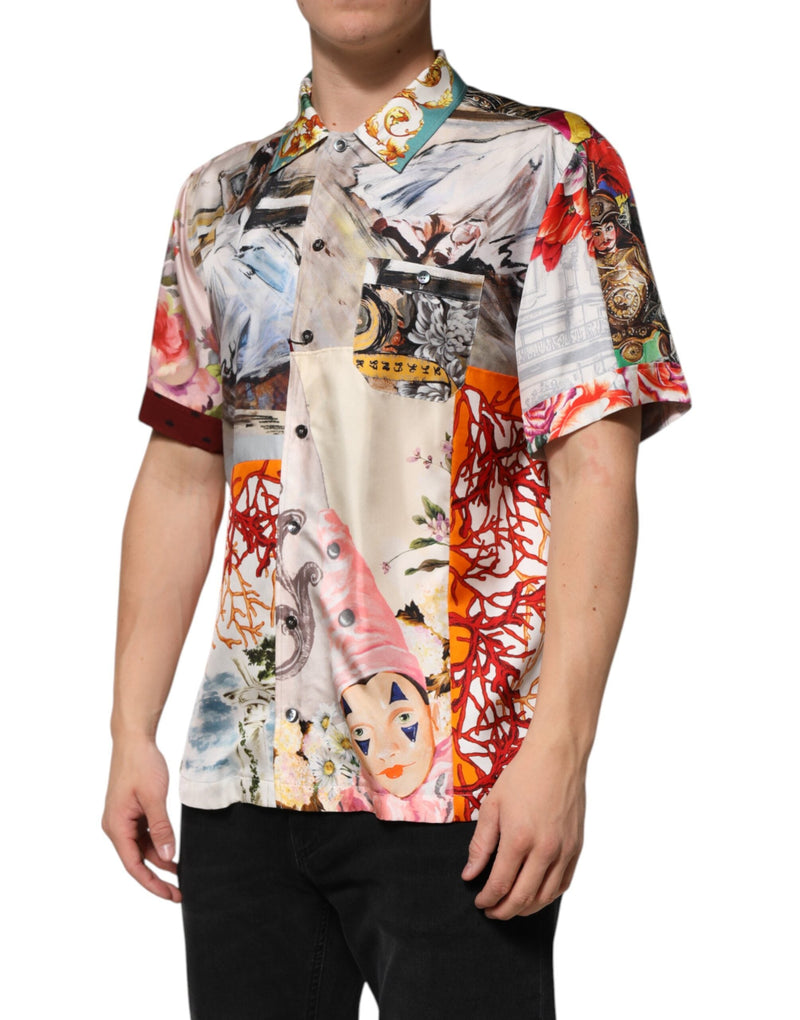 Multicolor Shell Print Hawaii Casual Shirt Dolce & Gabbana