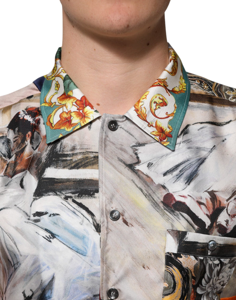 Multicolor Shell Print Hawaii Casual Shirt Dolce & Gabbana