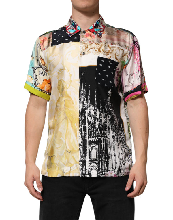Multicolor Printed Button Down Casual Shirt Dolce & Gabbana