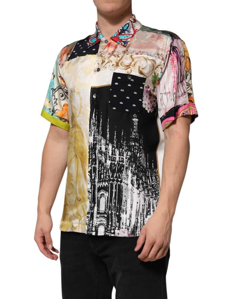 Multicolor Printed Button Down Casual Shirt Dolce & Gabbana