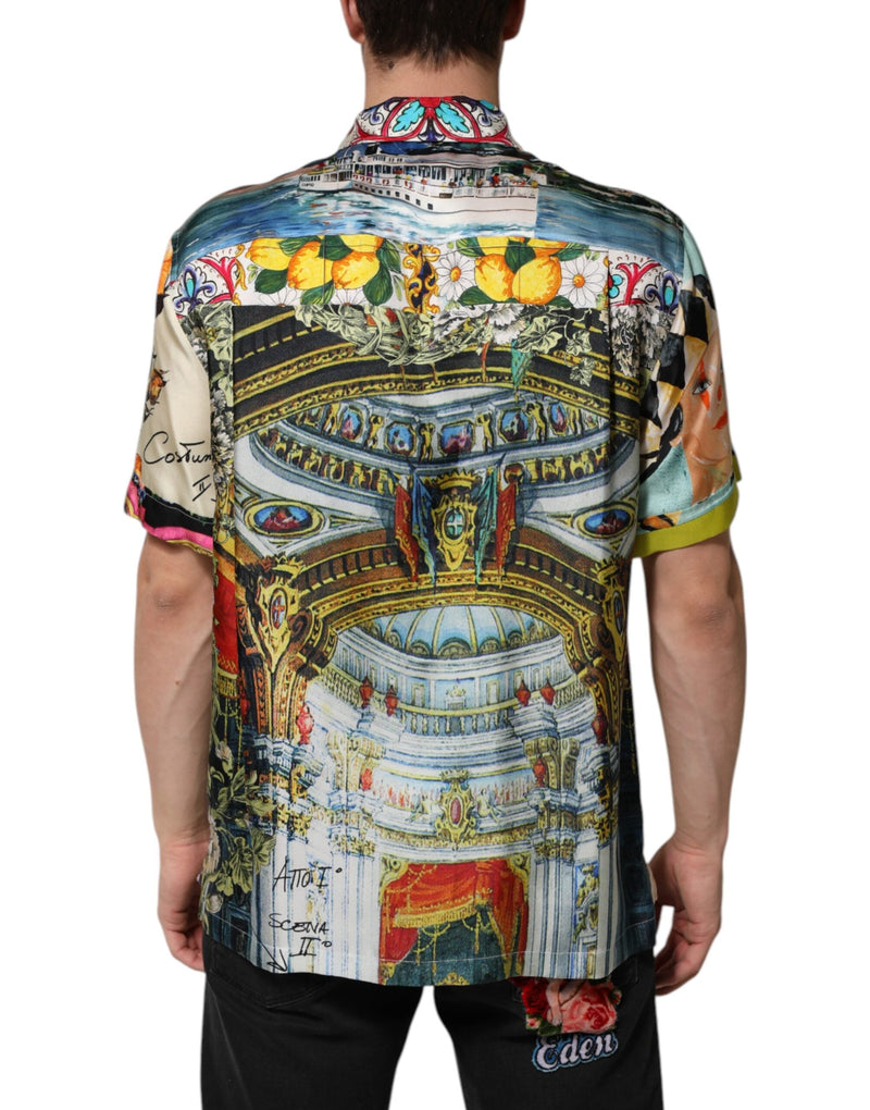 Multicolor Printed Button Down Casual Shirt Dolce & Gabbana