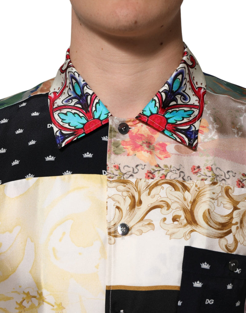 Multicolor Printed Button Down Casual Shirt Dolce & Gabbana