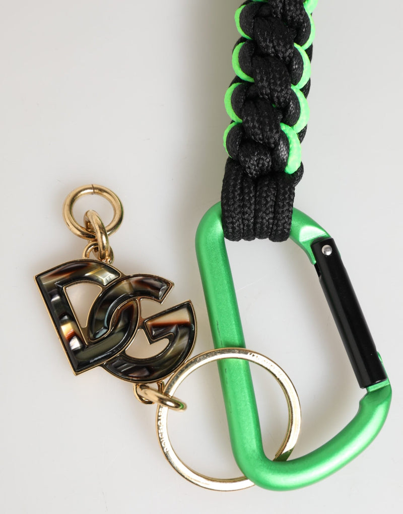 Multicolor Polyester Tape String DG Logo Keychain Keyring Dolce & Gabbana