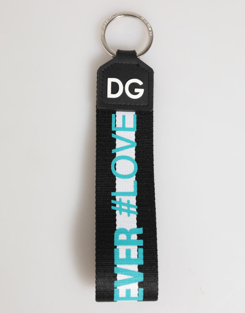 Multicolor Logo Polyester Brass Holder Keychain Keyring Dolce & Gabbana