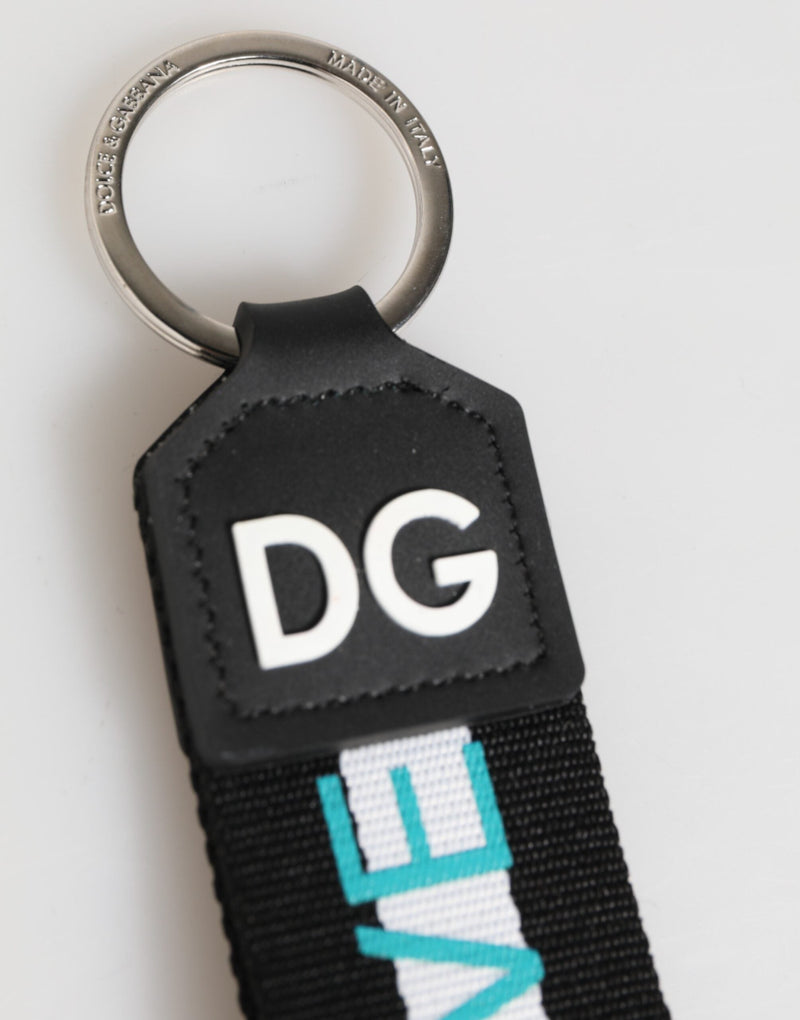 Multicolor Logo Polyester Brass Holder Keychain Keyring Dolce & Gabbana
