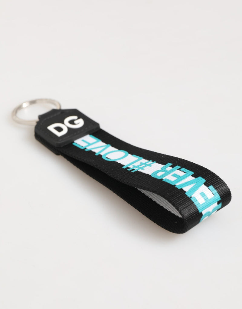 Multicolor Logo Polyester Brass Holder Keychain Keyring Dolce & Gabbana