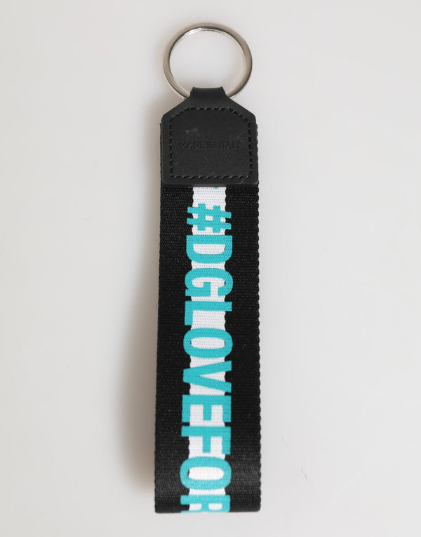 Multicolor Logo Polyester Brass Holder Keychain Keyring Dolce & Gabbana