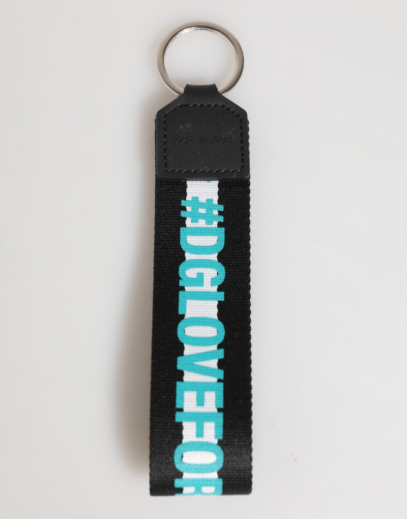 Multicolor Logo Polyester Brass Holder Keychain Keyring Dolce & Gabbana