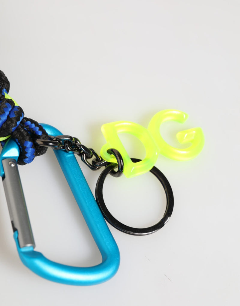 Multicolor Polyester Tape String DG Logo Keychain Keyring Dolce & Gabbana