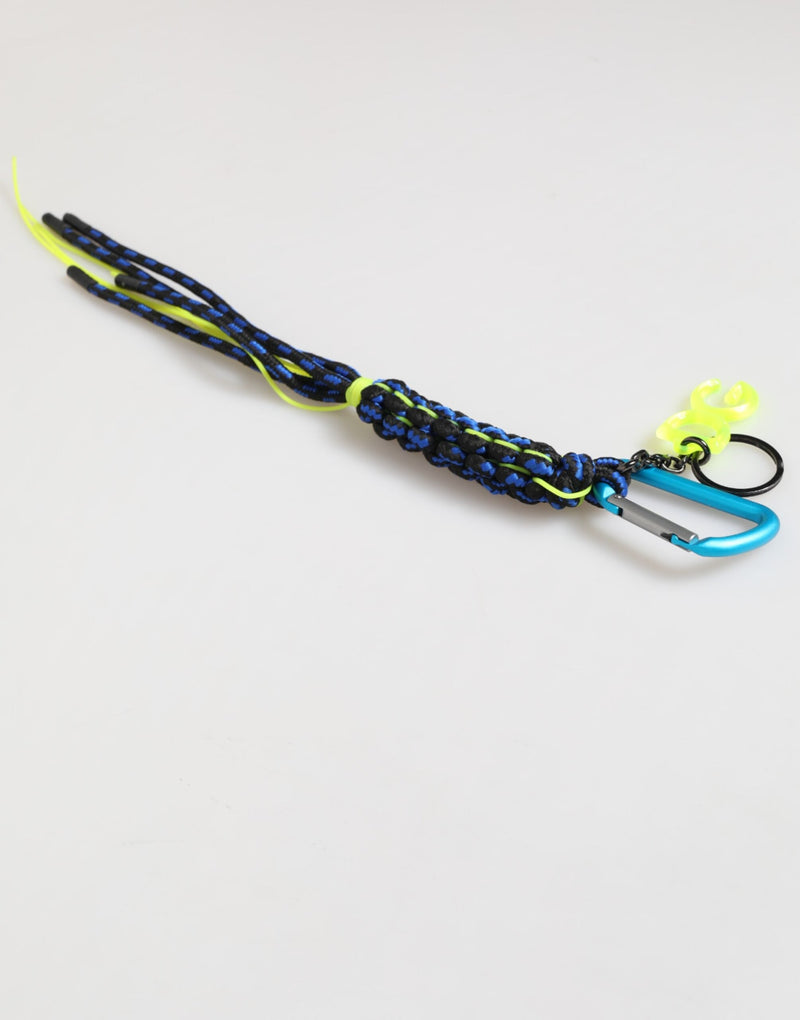 Multicolor Polyester Tape String DG Logo Keychain Keyring Dolce & Gabbana