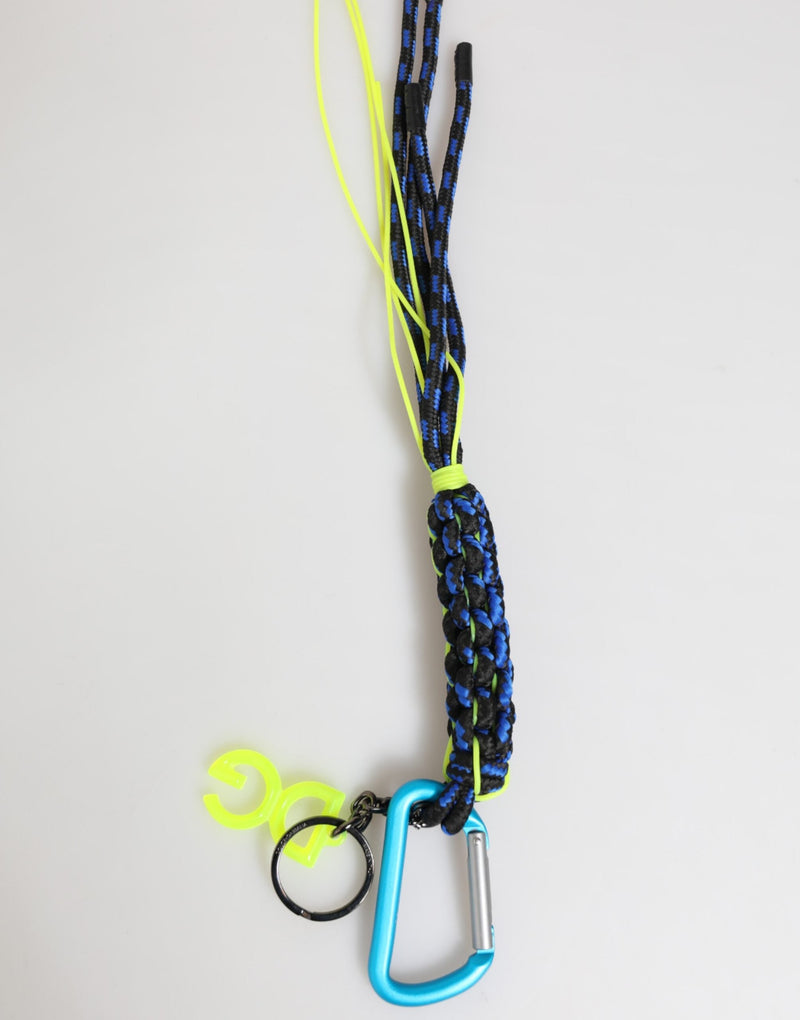 Multicolor Polyester Tape String DG Logo Keychain Keyring Dolce & Gabbana