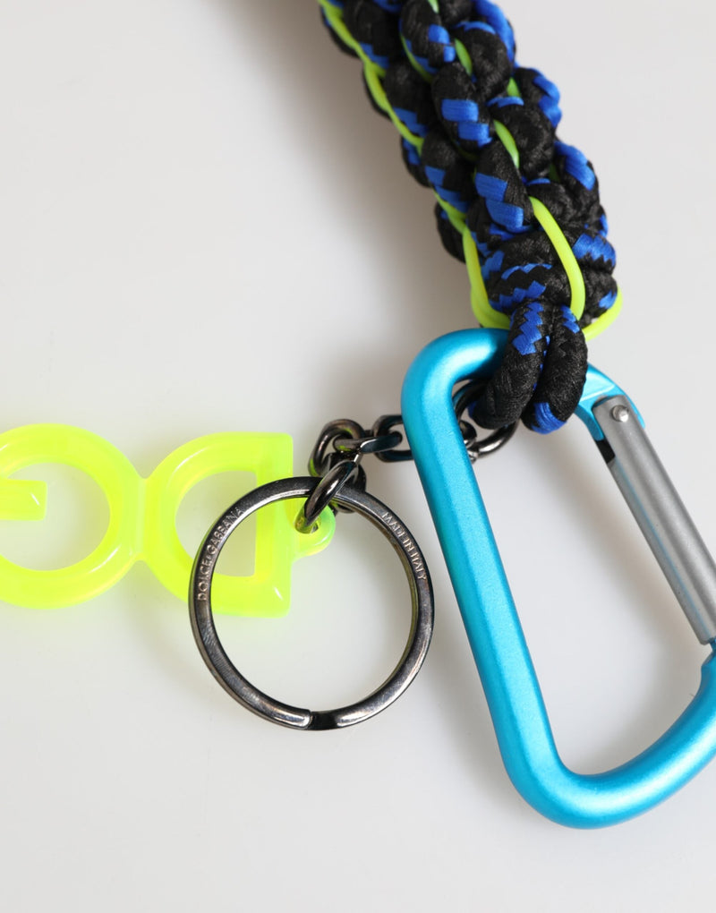 Multicolor Polyester Tape String DG Logo Keychain Keyring Dolce & Gabbana