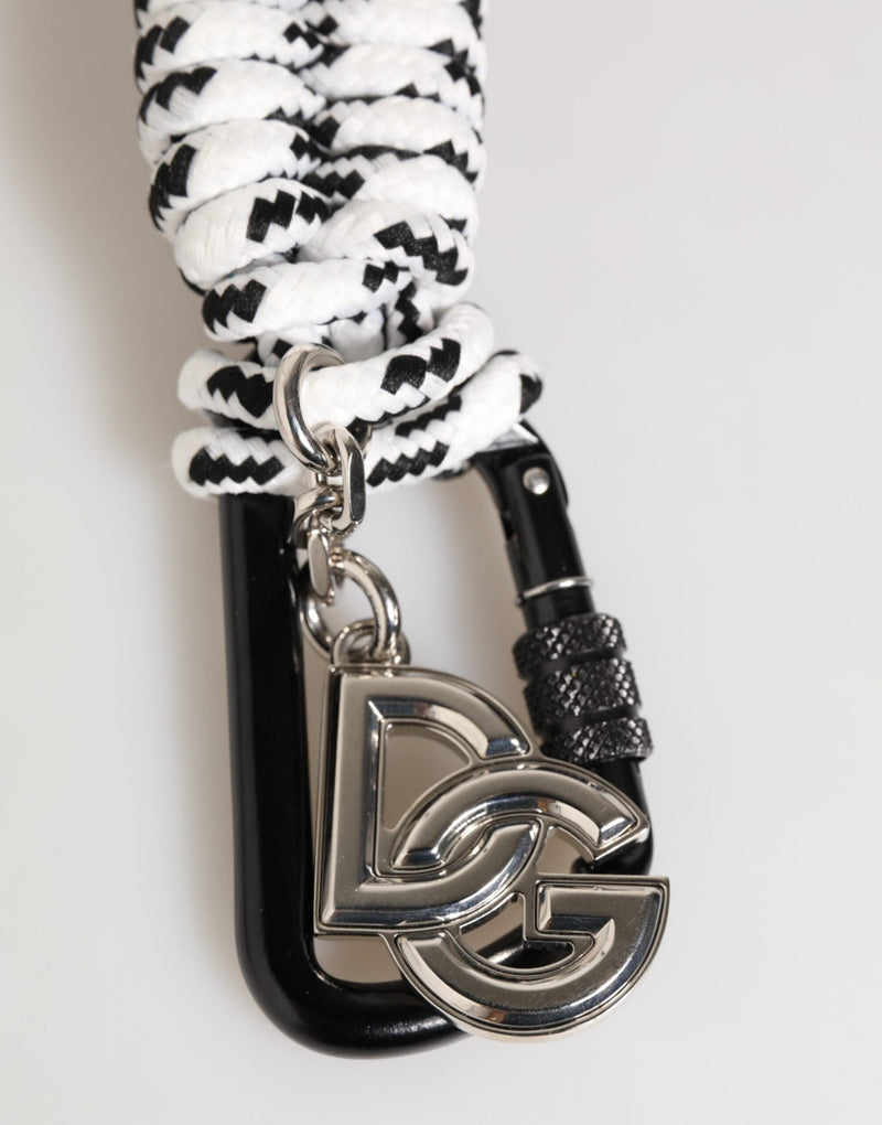 Multicolor Polyester Tape String DG Logo Keychain Keyring Dolce & Gabbana