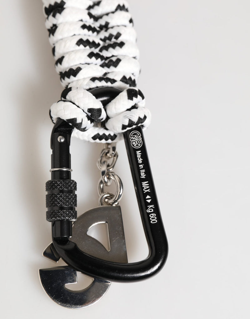 Multicolor Polyester Tape String DG Logo Keychain Keyring Dolce & Gabbana