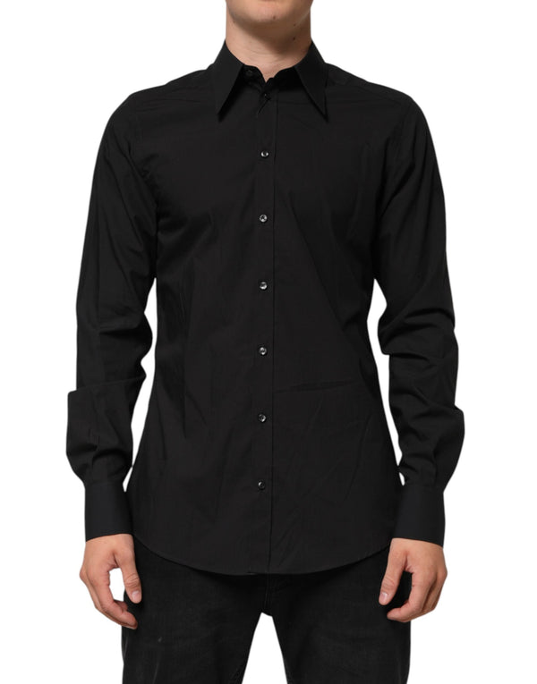 Black MARTINI Slim Fit Dress Formal Men Shirt Dolce & Gabbana