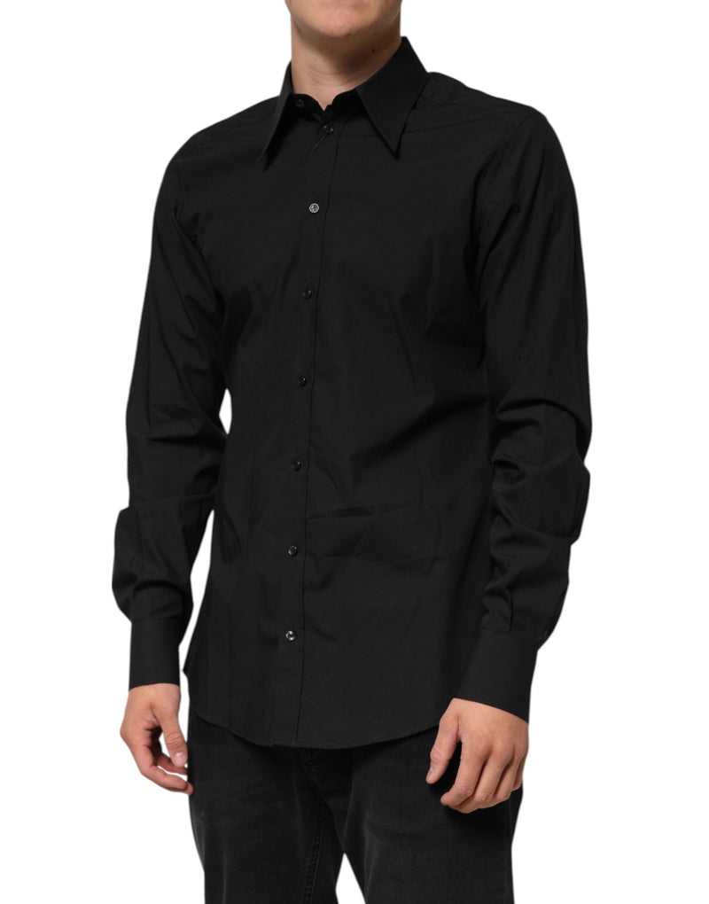 Black MARTINI Slim Fit Dress Formal Men Shirt Dolce & Gabbana