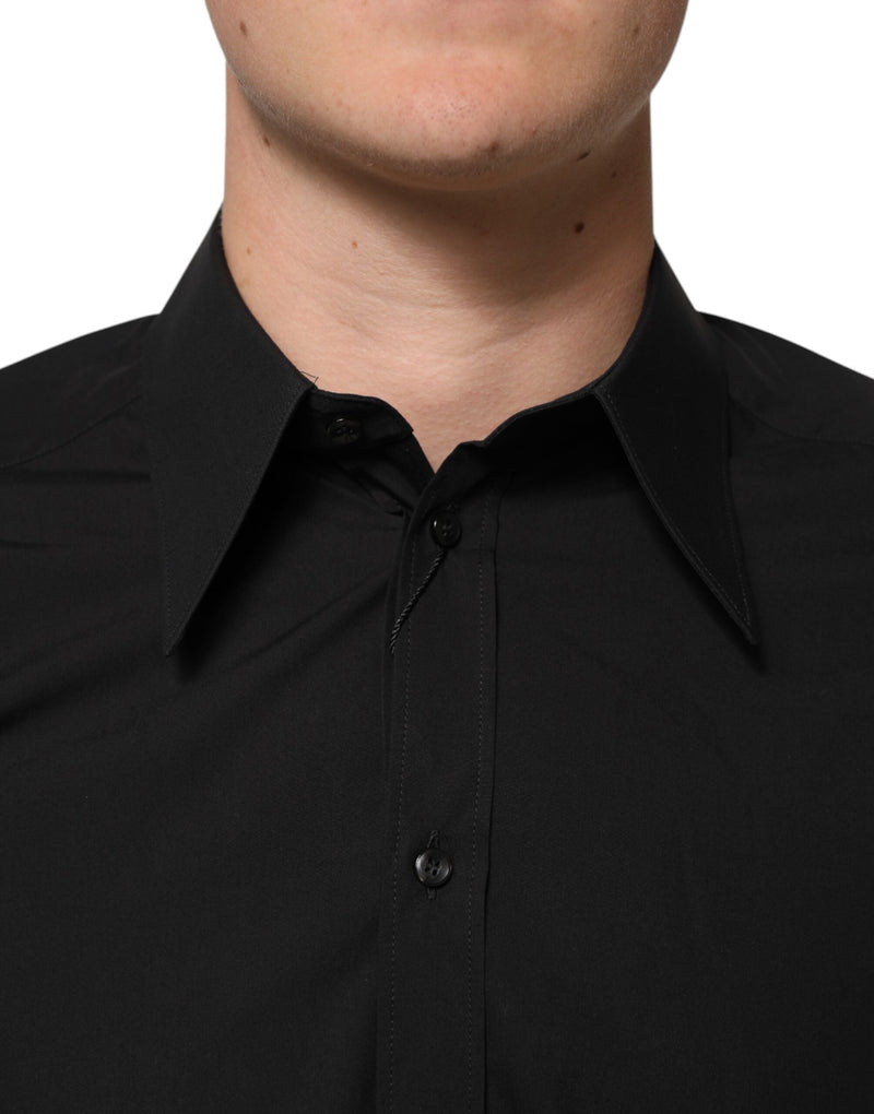Black MARTINI Slim Fit Dress Formal Men Shirt Dolce & Gabbana