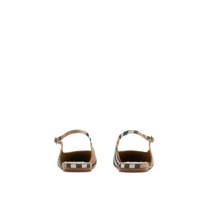 Check Birdie Slingback Ballerina Flats Burberry
