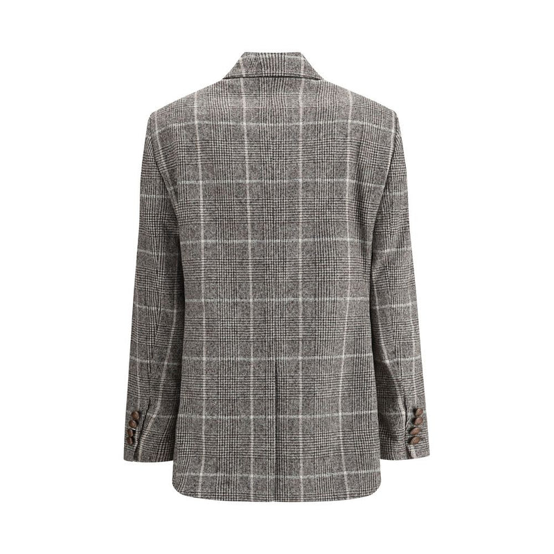 Alpaca and wool Prince de Galles Blazer Brunello Cucinelli