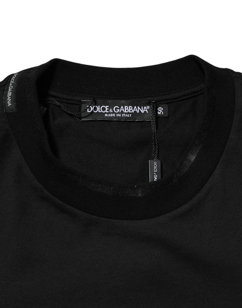 Black Cotton Embroidered DG Logo Pocket T-shirt Dolce & Gabbana